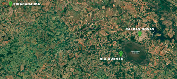 Mapa do Roteiro Além das Águas